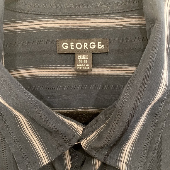 Men’s George XXL 50-52 long sleeve button up dress shirt. - Picture 3 of 3